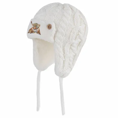 Cozy Cotton Kid Beanies with Earflaps - Custom Patch
