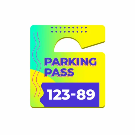 Small Parking Passes Small Parking Passes - Custom Patch