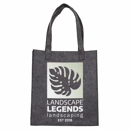 Small Light Gray Felt Mood Bag Small Light Gray Felt Mood Bag - Custom Patch