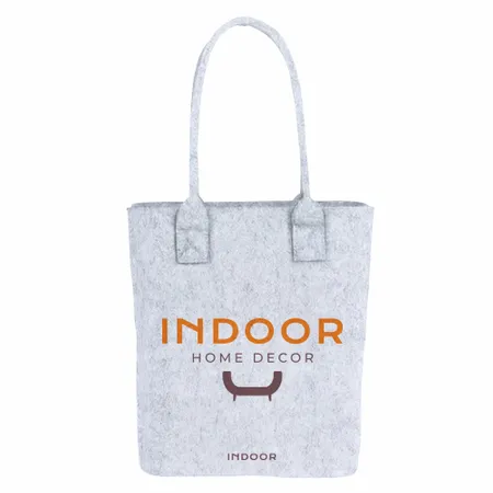 Recycled Felt Shopper Tote Recycled Felt Shopper Tote - Custom Patch