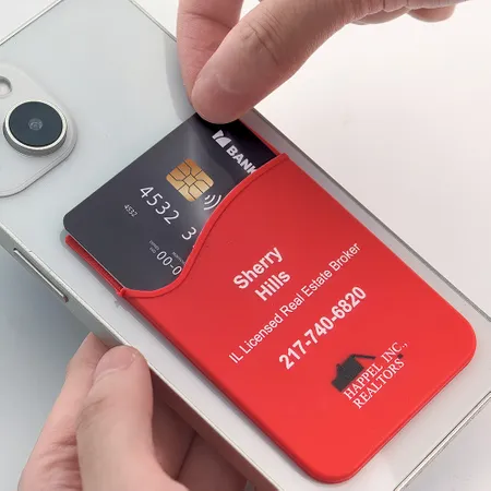 Silicone Phone Wallet Card Holder - Custom Patch