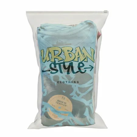 Zipper Frosted Bag - Custom Patch