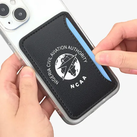 Leather Phone Wallet with Side Slit - Custom Patch