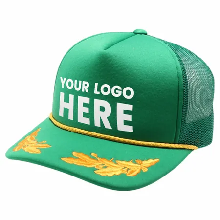 Pitbull Cambridge PB321 5 Panel Sponge Bay Leaf Hat - Custom Patch