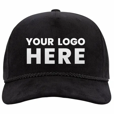 OTTO CAP 31-3 5 Panel Mid Profile Corduroy Baseball Cap - Custom Patch