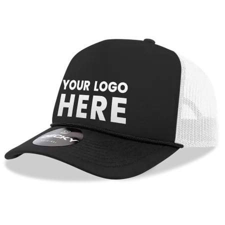 Decky 212 5 Panel High Profile Foam Trucker Hat, 3-Tone Colors Decky 212 5 Panel High Profile Foam Trucker Hat, 3-Tone Colors - Custom Patch