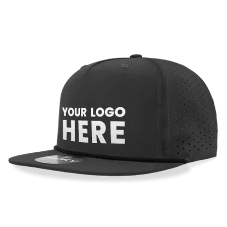 Decky 6226 5 Panel High Profile Relaxed Perforated Performance Rope Hat - Custom Patch