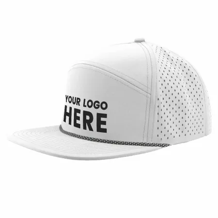 Zapped Headwear Osprey R+ 7 Panel Perforated Rope Cap - Custom Patch