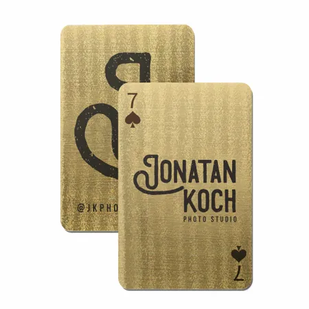 Brushed Gold Finish Playing Cards - Custom Patch