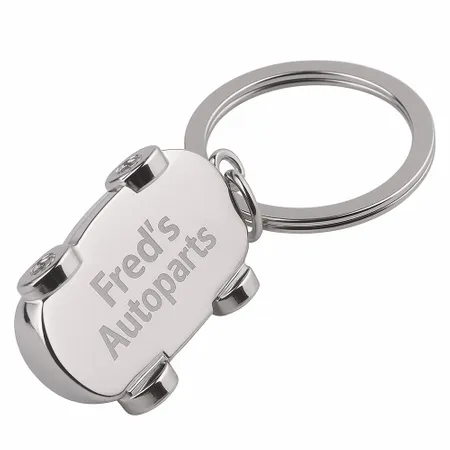 Intricate Car-shaped Metal Keychain