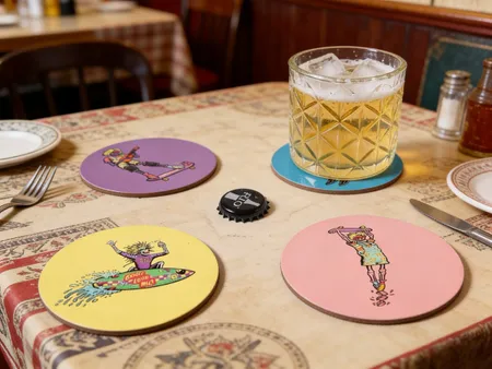 Fiberboard Coasters - Custom Patch