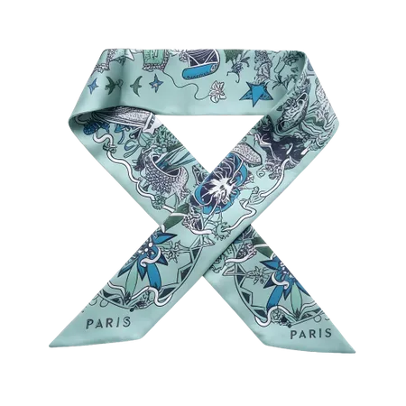 Silk Hair Tie Scarves - Custom Patch