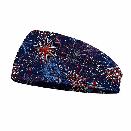 Yoga Exercise Elastic Widened Knotted Headband - Custom Patch