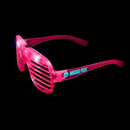 Light-Up LED Slotted Glasses - Custom Patch