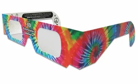 Paper 3D Fireworks Glasses - Custom Patch