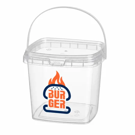 Square Transparent Drink Buckets - Custom Patch