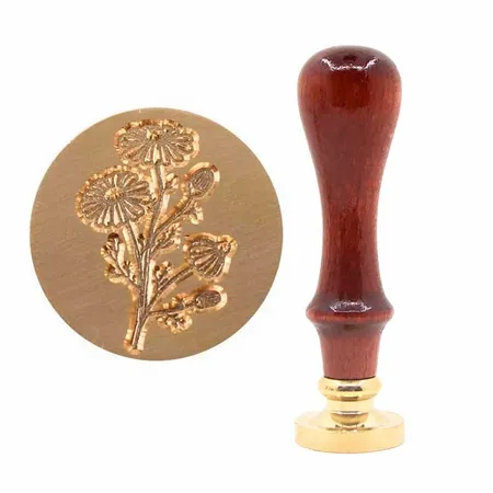 Beechwood Handle Wax Seal Stamps - Custom Patch
