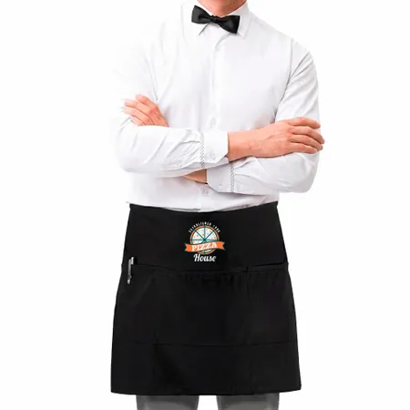 Server Pro Triple Pocket Waist Aprons - Custom Patch