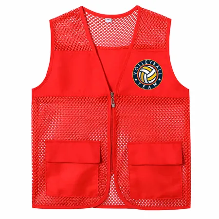 Breathable Mesh Vests with Zippers - Custom Patch