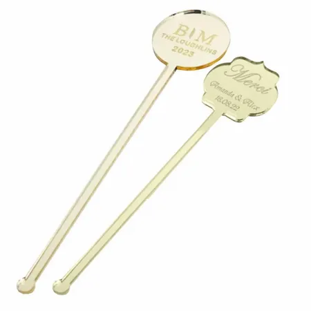 Metallic Acrylic Stir Sticks - Custom Patch