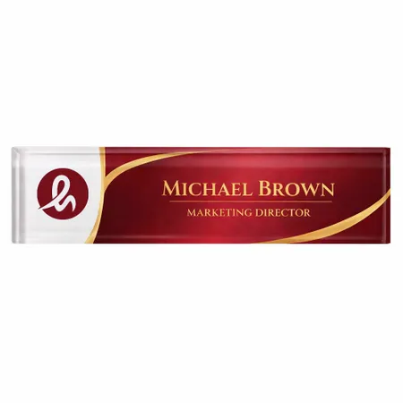 Acrylic Desktop Name Badges - Custom Patch