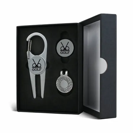 Deluxe Golf Divot Tool Set with Ball Markers - Custom Patch