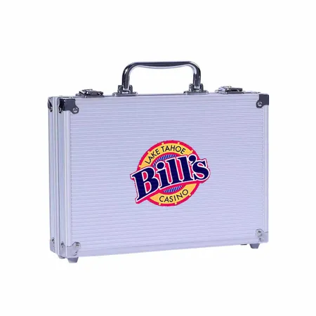 100ct Aluminum Poker Chip Cases - Custom Patch