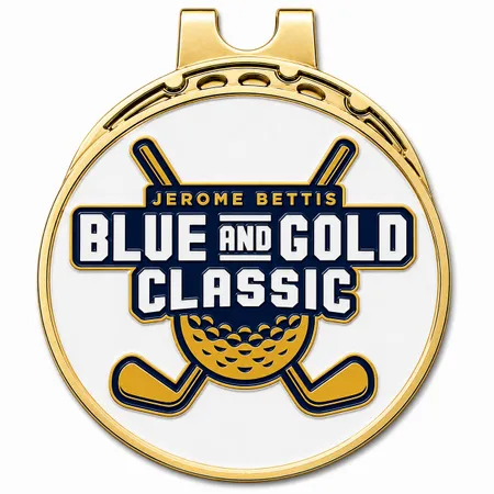 Hard Enamel Golf Ball Marker with Hat Clips - Custom Patch