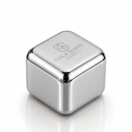 Silver Stainless Steel Ice Cubes - Custom Patch