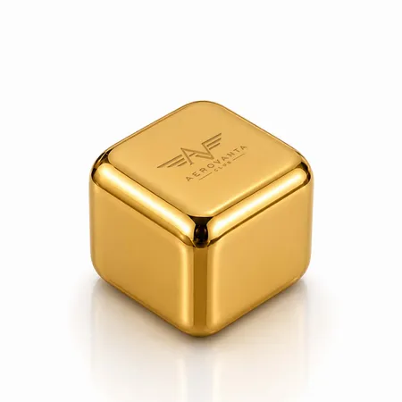 Gold Stainless Steel Ice Cubes - Custom Patch