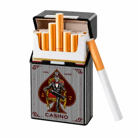 Metal Lid Cigarette Cigarette Cases - Custom Patch