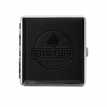 Leather Grain Metal Cigarette Cases - Custom Patch