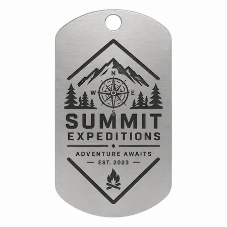 Laser Cut Metal Dog Tags - Custom Patch