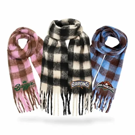 Sleek Polyester Scarves - Custom Patch