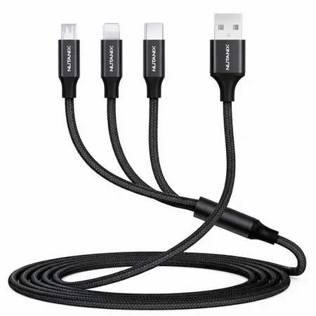 Nylon Braided 3-in-1 Charging Cables - Custom Patch