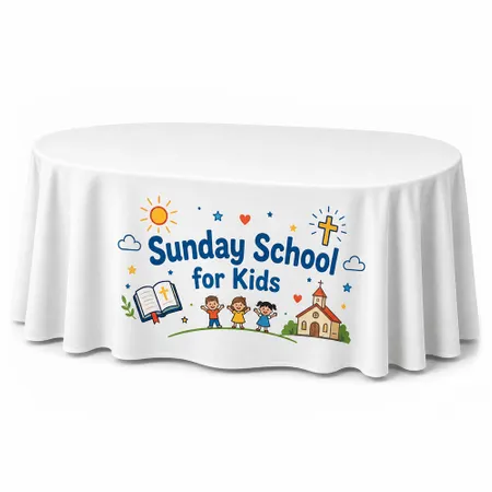 Custom Oval Table Covers - Custom Patch