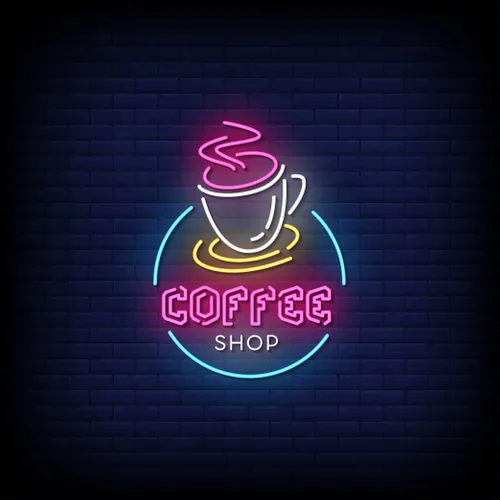 Coffee Shop Neon Sign - Custom Patch