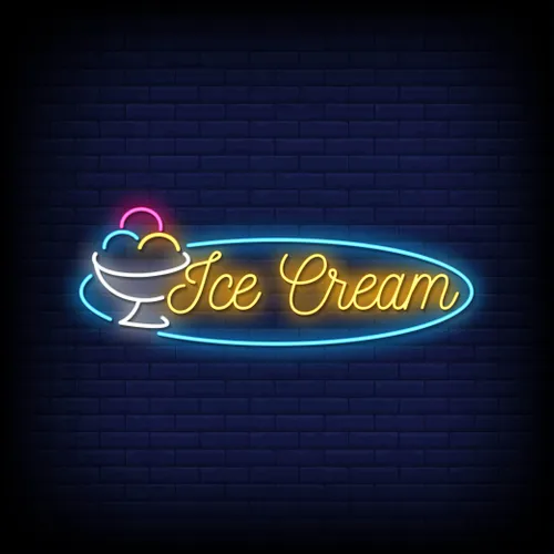 Ice Cream Shop Neon Sign - Custom Patch