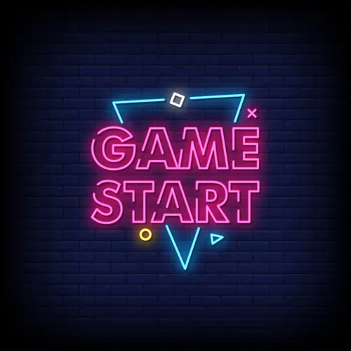 Game Start Neon Sign - Custom Patch