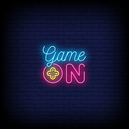 Game On Neon Sign - Custom Patch