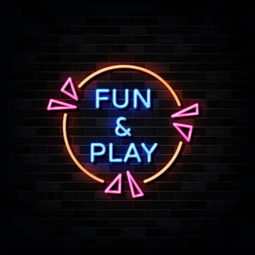 Fun & Play Neon Sign - Custom Patch