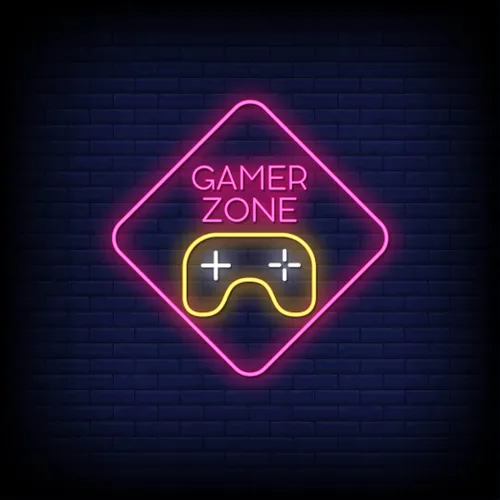 Gamer Zone Neon Sign - Custom Patch