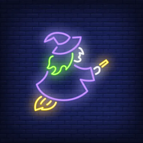 Witch Neon Sign - Custom Patch