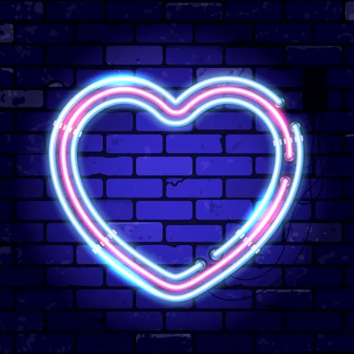 Heart Neon Sign - Custom Patch