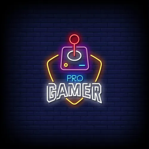 Pro Gamer Joystick Neon Sign - Custom Patch