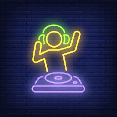 Dj Mixer Neon Sign - Custom Patch