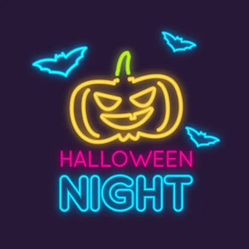 Pumpkin Halloween Night Neon Sign - Custom Patch