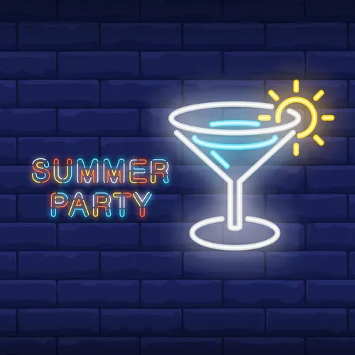 Summer Party Neon Sign - Custom Patch