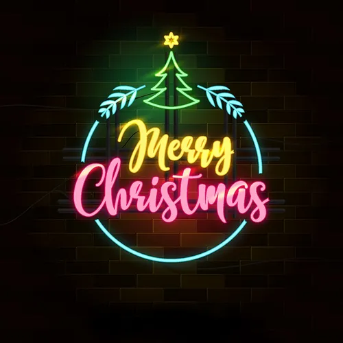 Christmas Neon Sign - Custom Patch