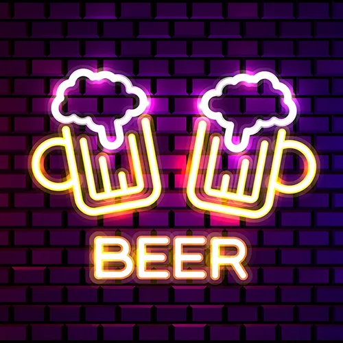 Beer Bar Neon Sign - Custom Patch